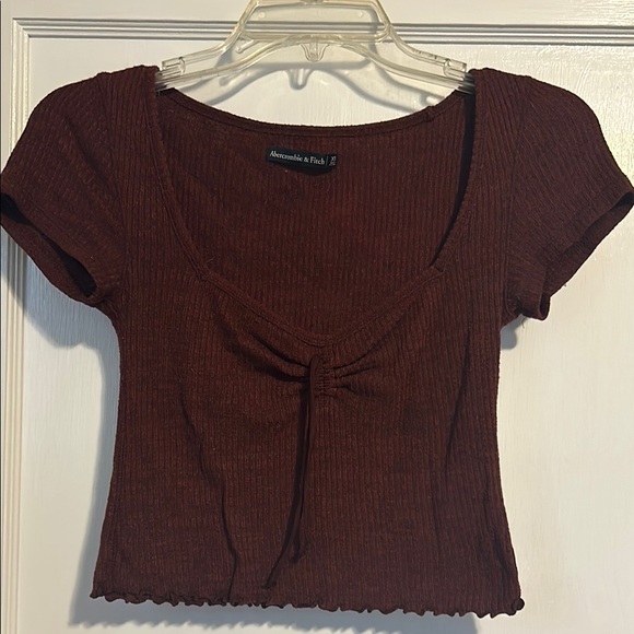 Abercrombie & Fitch Maroon Crop Top - Picture 1 of 1
